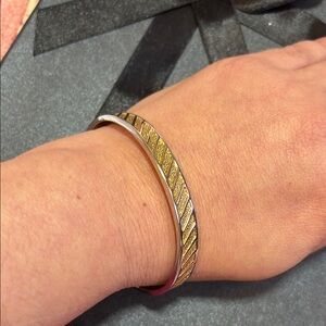 Gold and Silver Cuff Bracelet